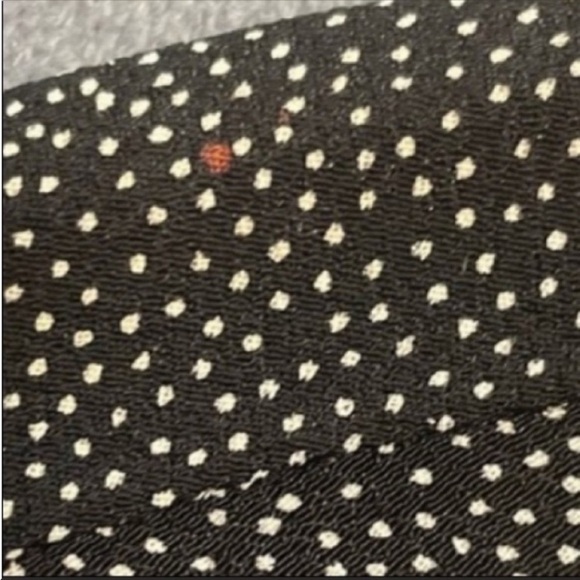 NWT Sage The Label tie front button down long sleeves mini dots crop top. XS - Picture 3 of 3